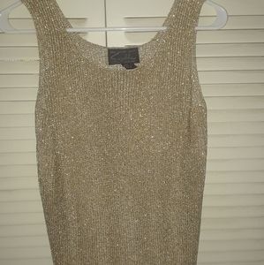 Suzelle sleeveless top.  Small GOLD